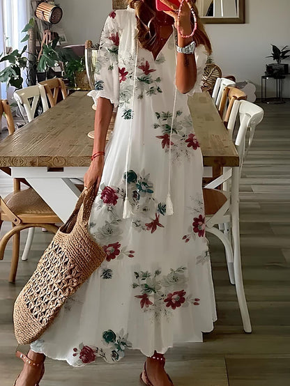 LP | Long-sleeved dress with ruffles for women