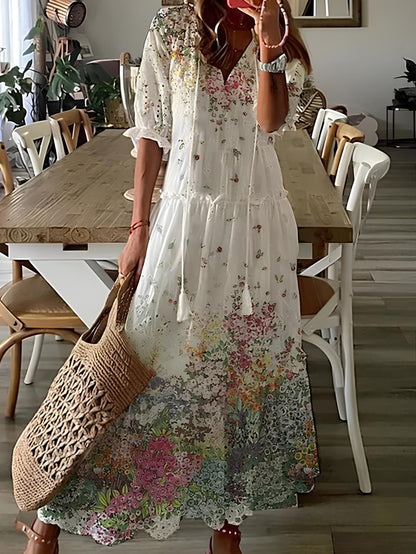 LP | Long-sleeved dress with ruffles for women