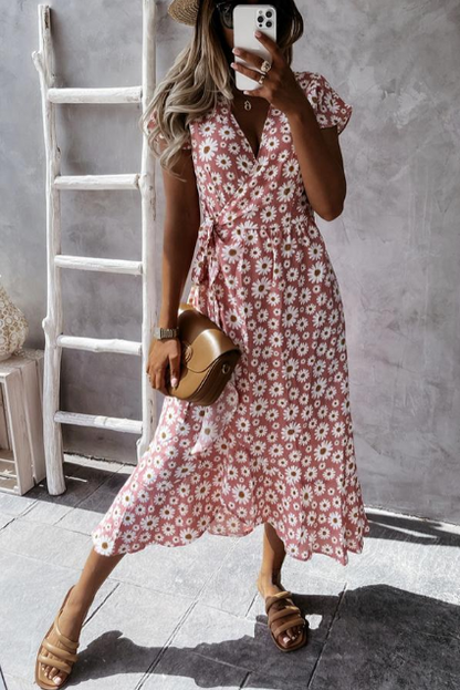 LP | Midi dress with daisy pattern
