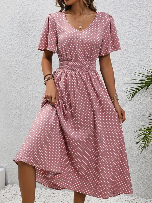 LP | Casual short-sleeved printed dress