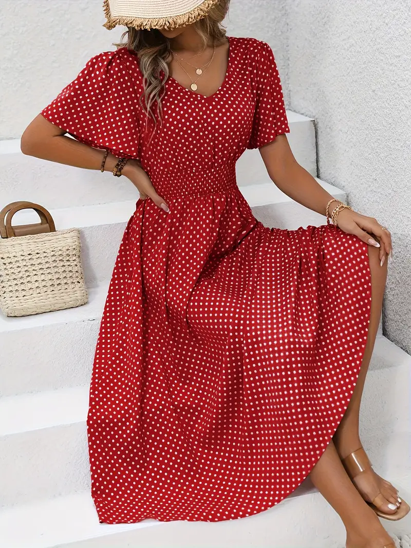 LP | Casual short-sleeved printed dress