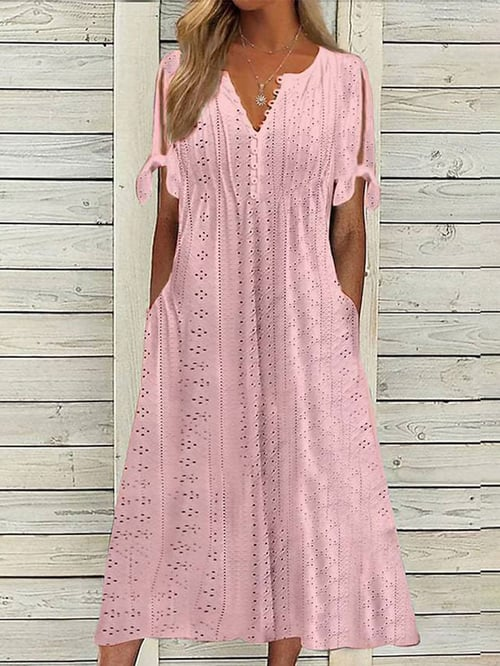LP | Resort women's one-color dress with lace