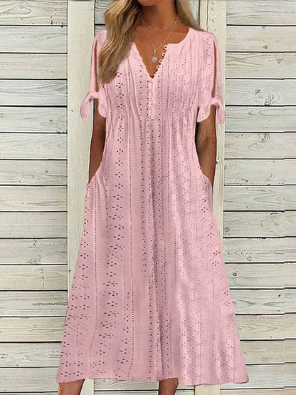 LP | Resort women's one-color dress with lace