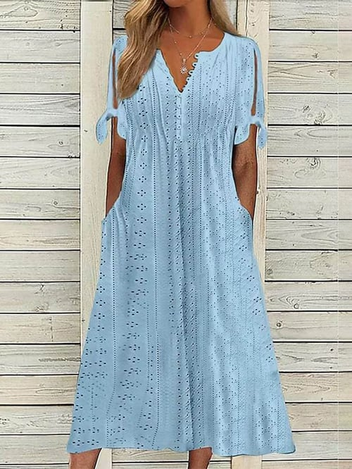 LP | Resort women's one-color dress with lace