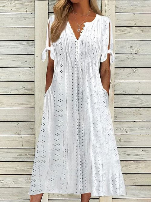 LP | Resort women's one-color dress with lace