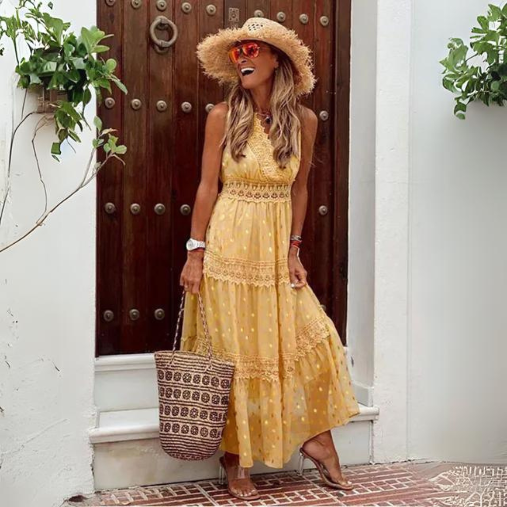 LP | Elegant dress with chiffon embroidery