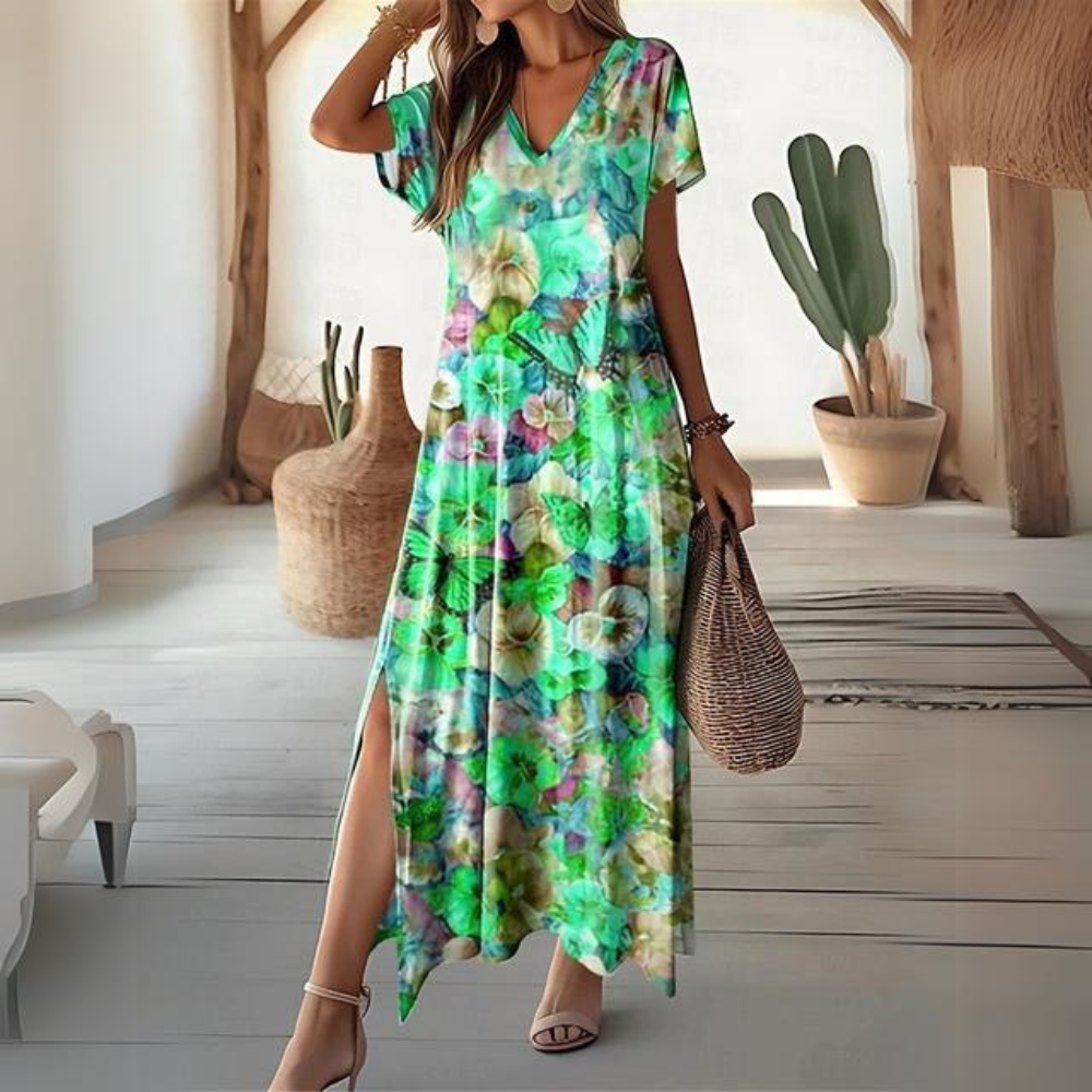 LP | Elegant colorful floral dress