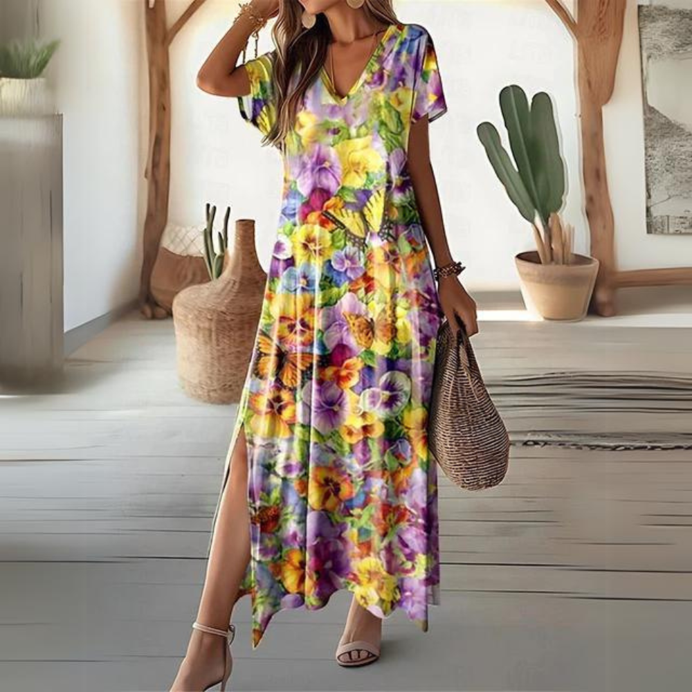 LP | Elegant colorful floral dress