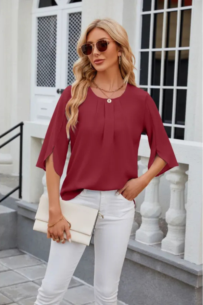 Davia | Casual Loose Chiffon Blouse