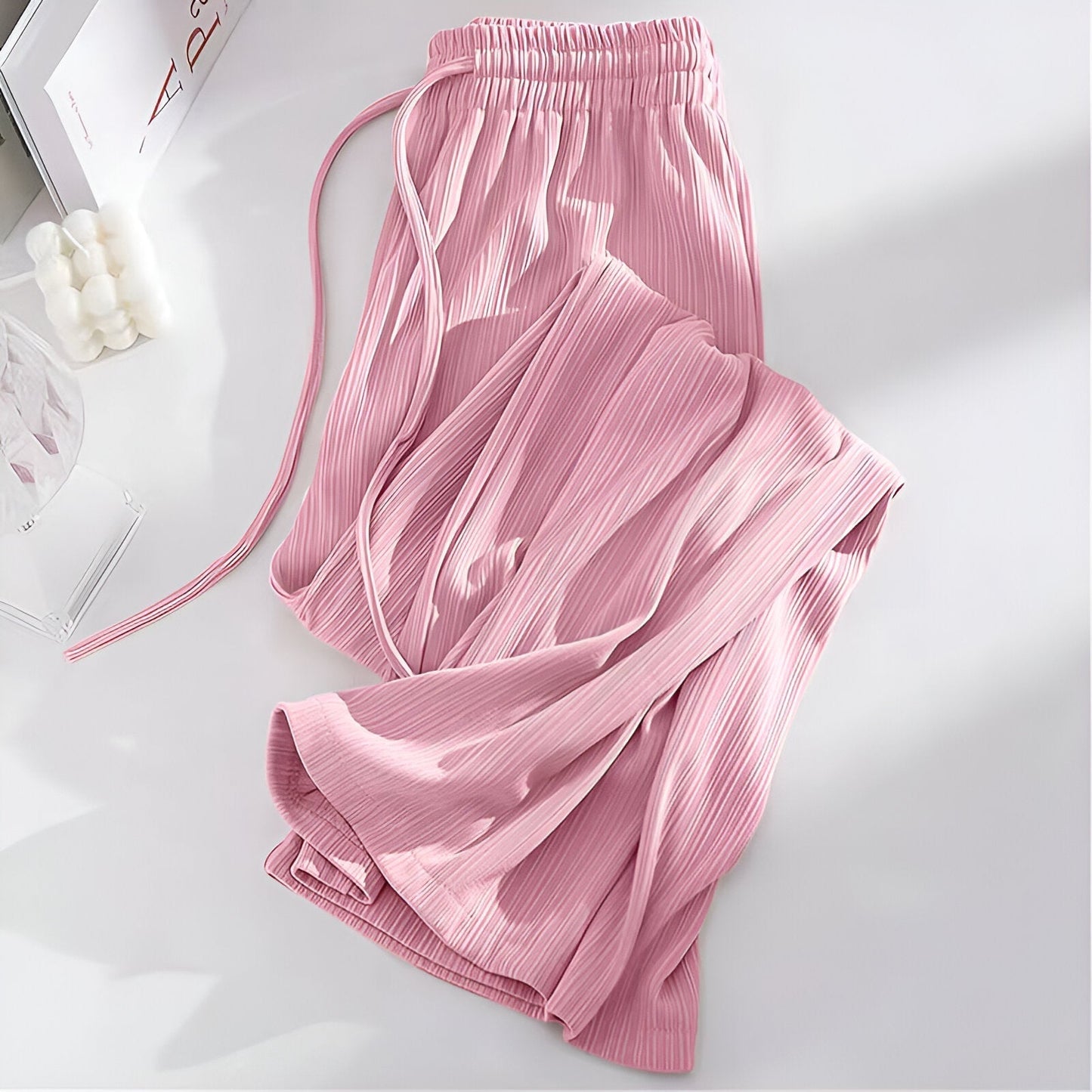 Chrysanthe | High-waisted wide-leg pants, cool and light