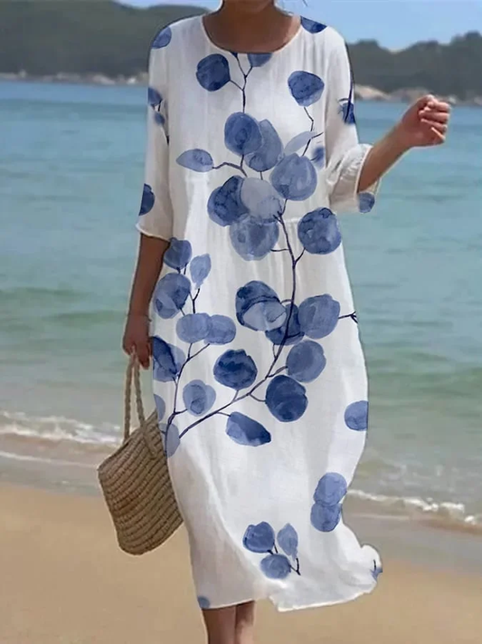 LP | Women's dress with botanical flowers and fit
