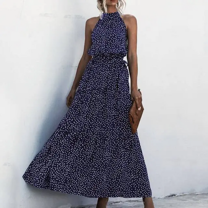 LP | Strapless maxi dress with floral print.