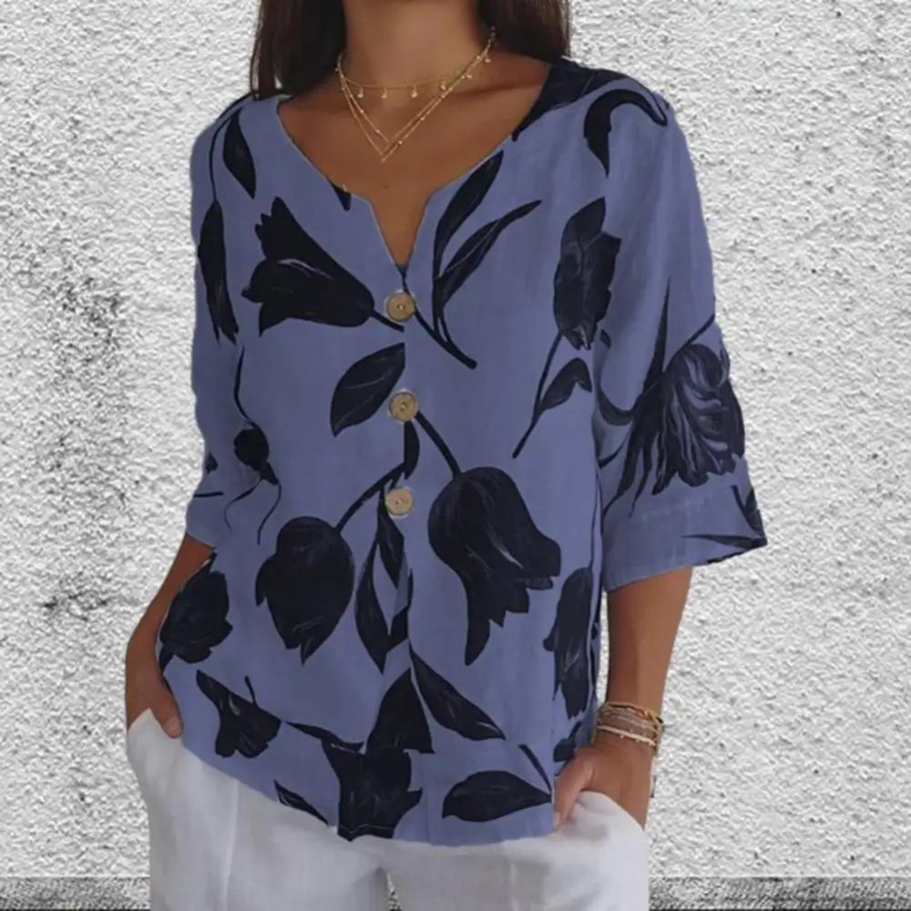 LP | soft-and-elegant-printed blouse