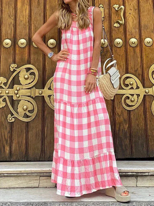 LP | Pink Summer Boho Dress