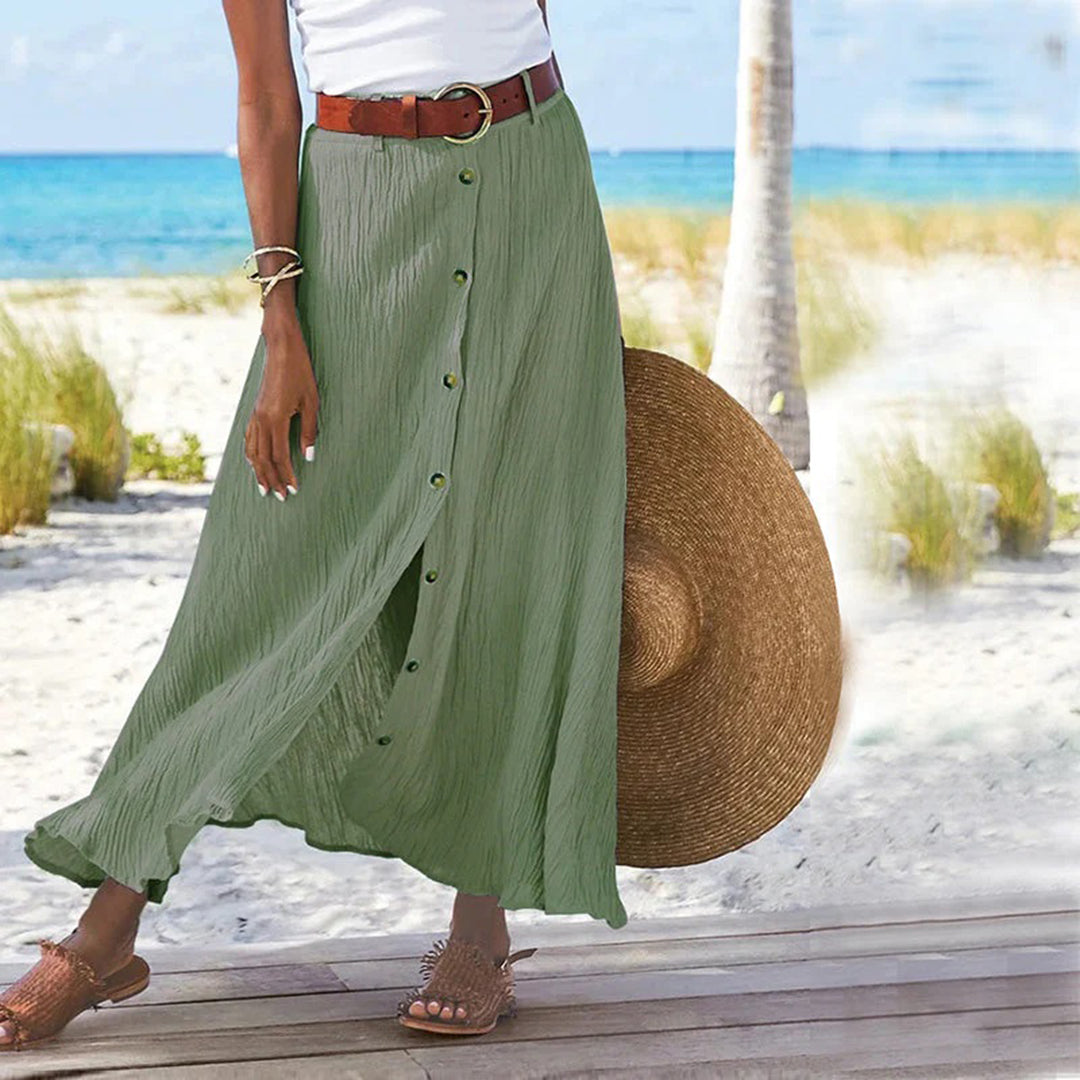 LEXIE - Long buttoned skirt