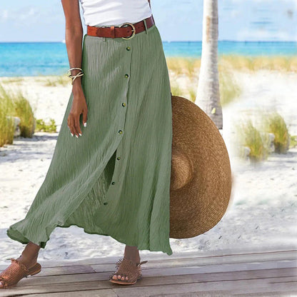 LEXIE - Long buttoned skirt