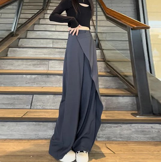 Trendy asymmetrical pants for women