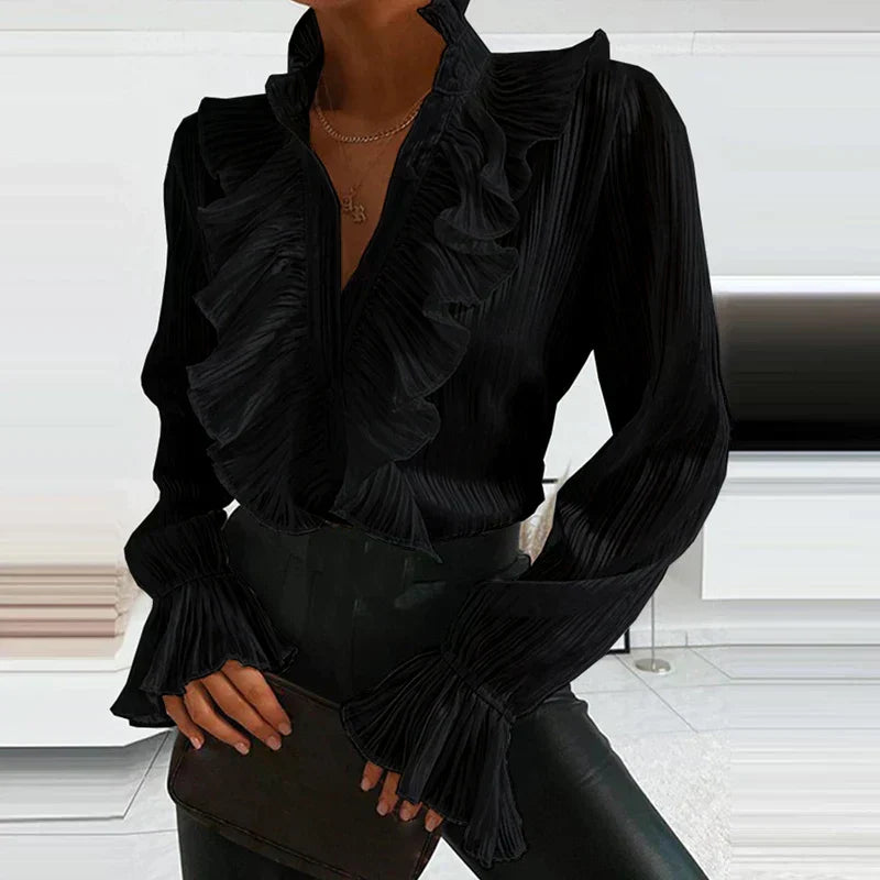 LP | Wavy blouse with long sleeves