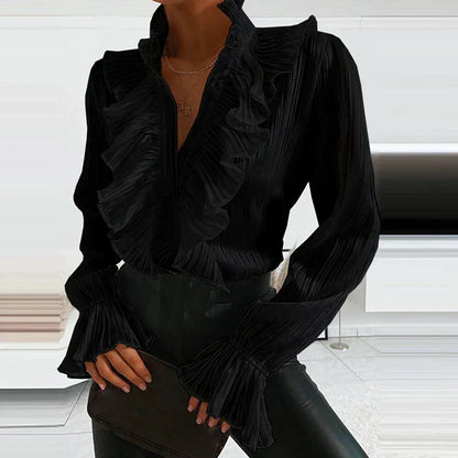 LP | Wavy blouse with long sleeves
