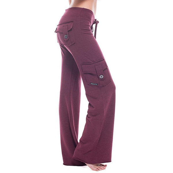Stretch cargo pants for ladies
