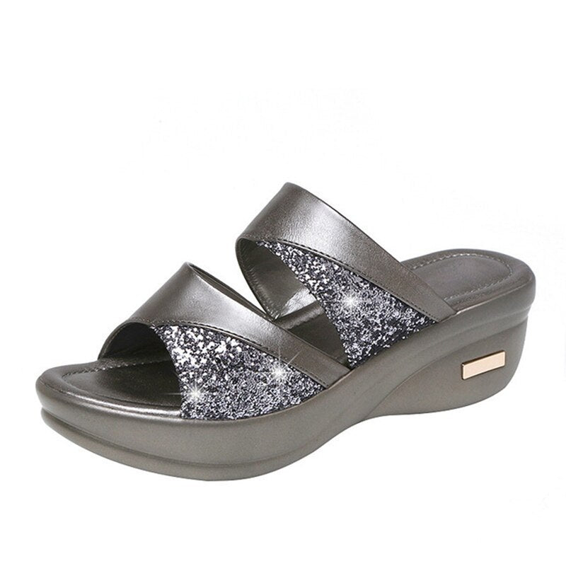 Sophie | Open-toe slippers - Comfortable slippers for women at home