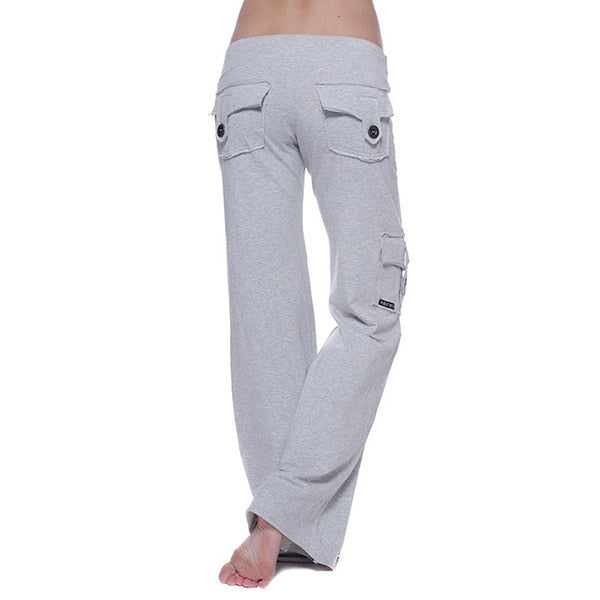 Stretch cargo pants for ladies