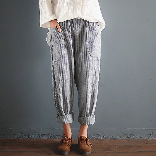 Imperia - Oversized pants in cotton and linen