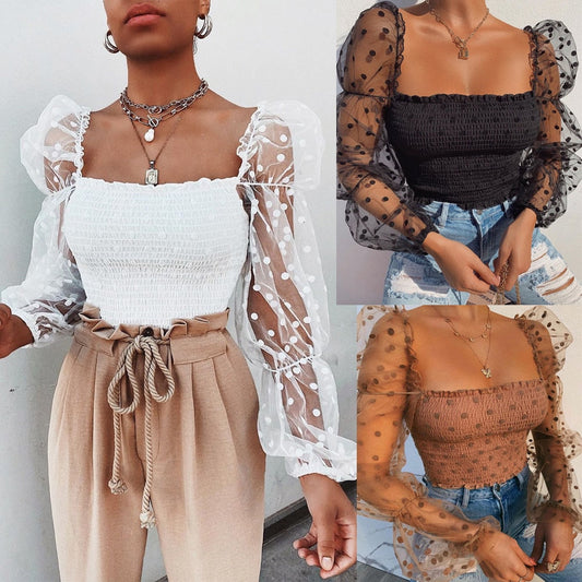 Vardi Dante™ Tiffany Top with Mesh | A unique and elegant top for women