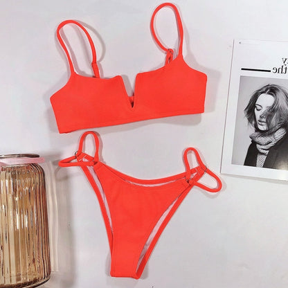 AquaLivv Brazilian V-Neck Bikini