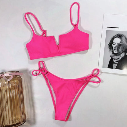 AquaLivv Brazilian V-Neck Bikini