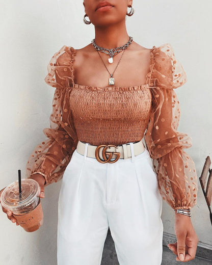 Vardi Dante™ Tiffany Top with Mesh | A unique and elegant top for women