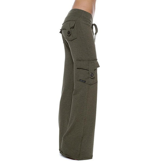 Stretch cargo pants for ladies