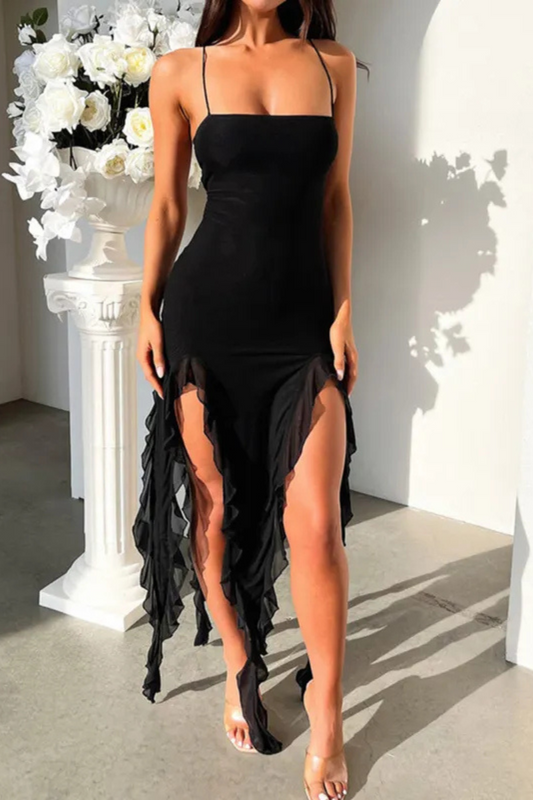 Harper | Sexy Split Ruffle Dress