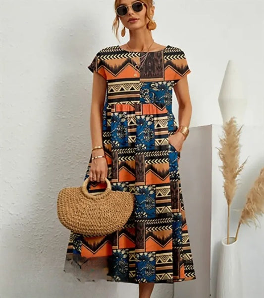 LP | Elegant midi dress with floral print