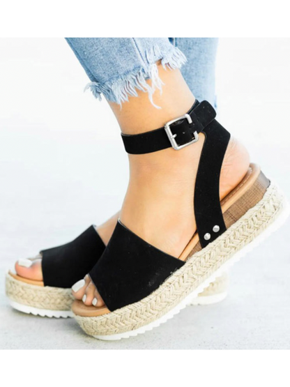 LP | Elegant sandals with wedge and open toe