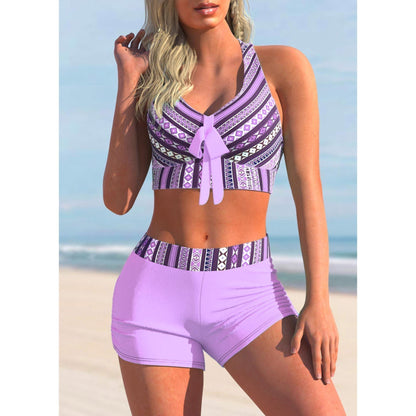 LP | top with high neck and high-waisted shorts Swimsuit 2-piece