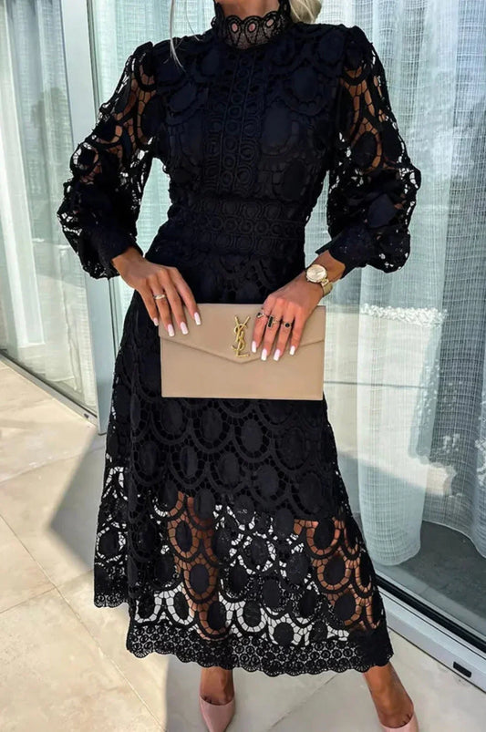 Lace midi dress