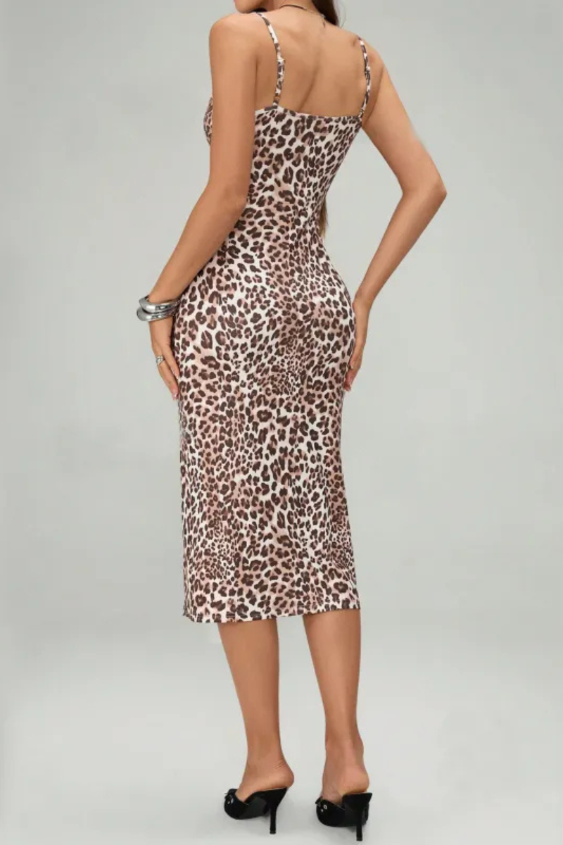Isla | Summer Printed Suspender Split Dress