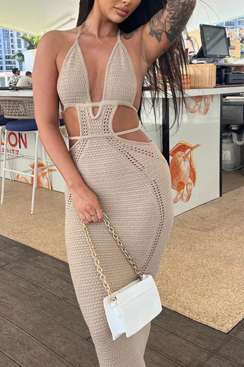 Jalene | Sexy Backless Halter Long Dress
