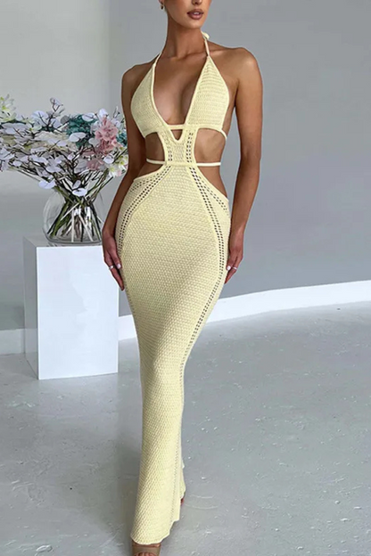 Jalene | Sexy Backless Halter Long Dress