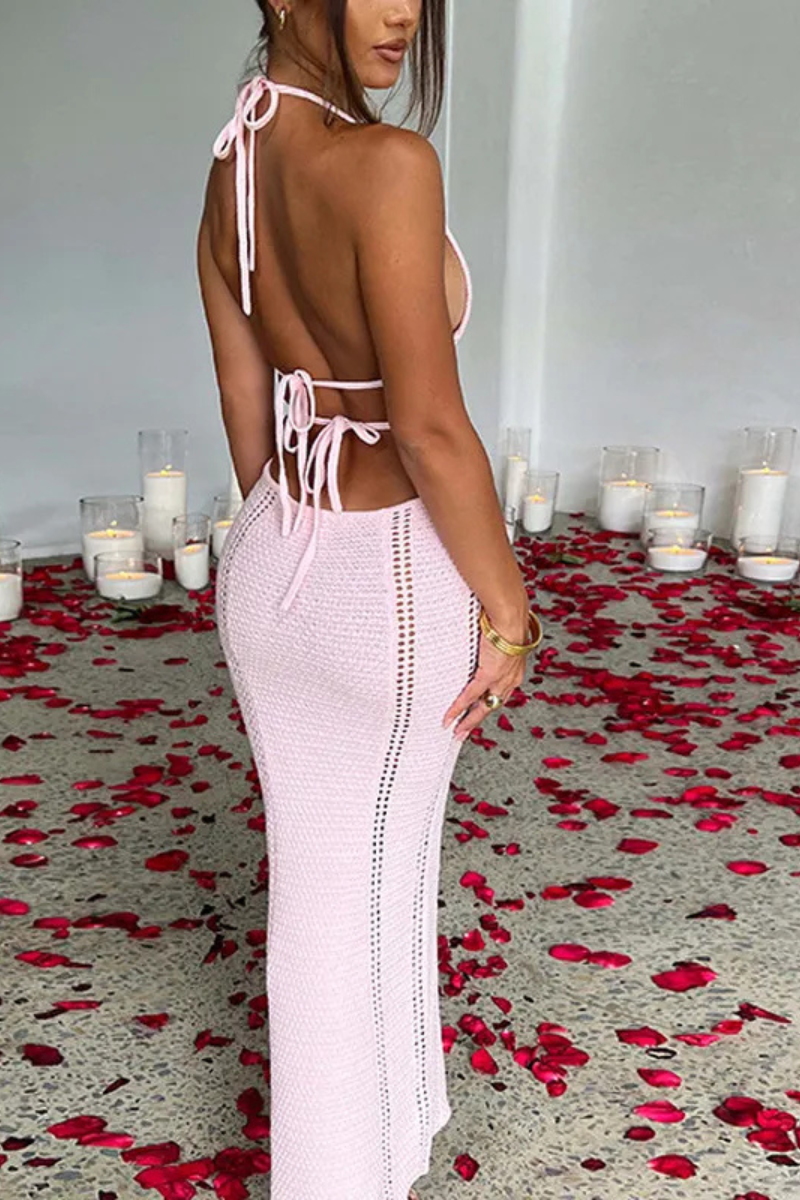 Jalene | Sexy Backless Halter Long Dress