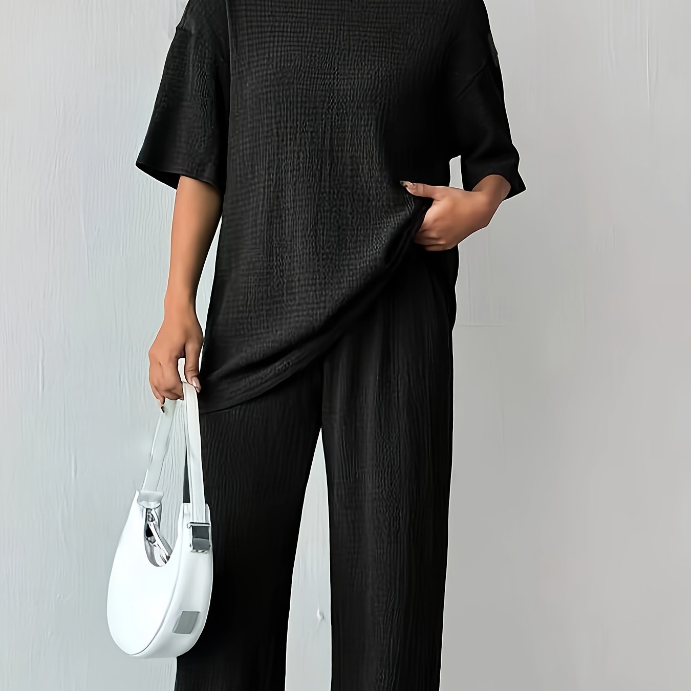 Cotton-polyester set - Short-sleeved T-shirt and soft fabric
