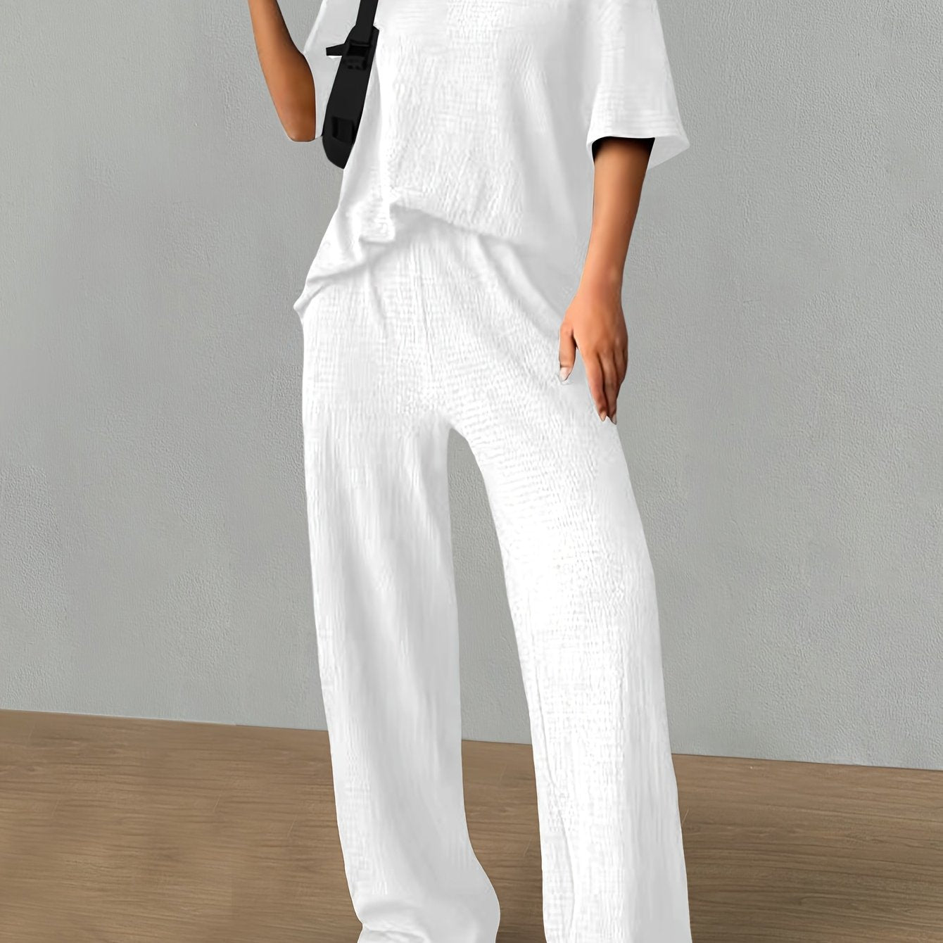Cotton-polyester set - Short-sleeved T-shirt and soft fabric