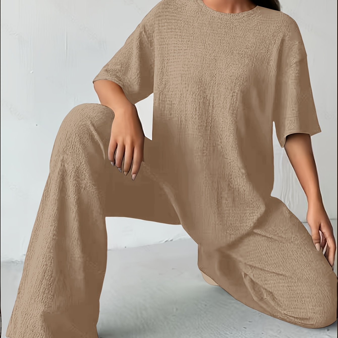 Cotton-polyester set - Short-sleeved T-shirt and soft fabric