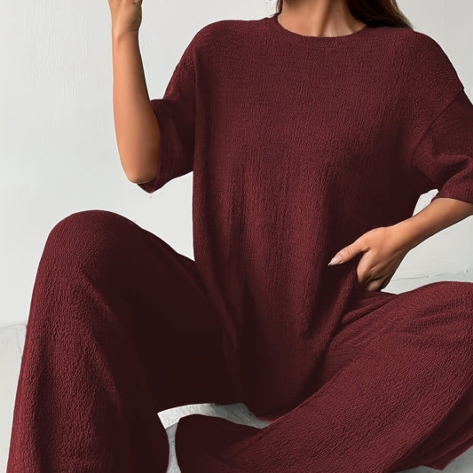 Cotton-polyester set - Short-sleeved T-shirt and soft fabric