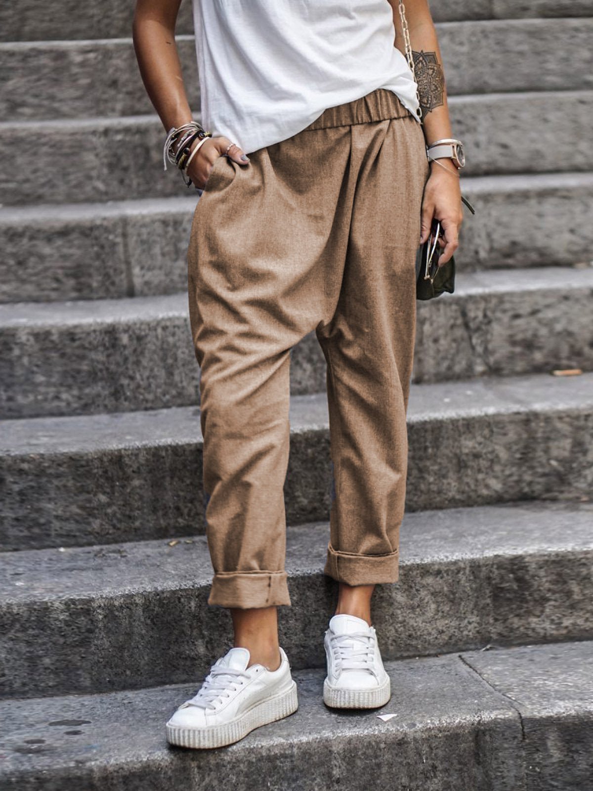 Loose cut shorts for women
