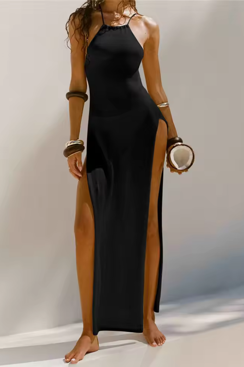 Lyra | Strappy Halterneck Long Dress