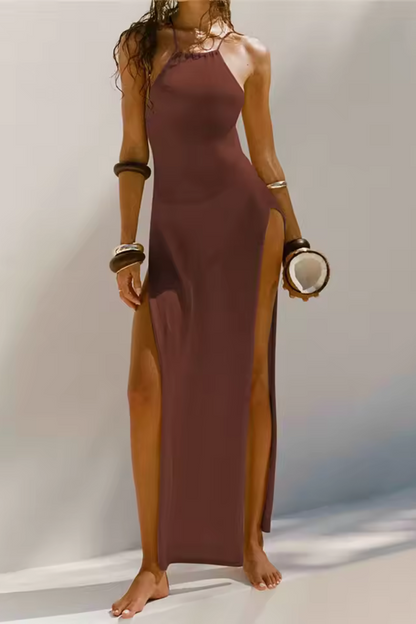 Lyra | Strappy Halterneck Long Dress