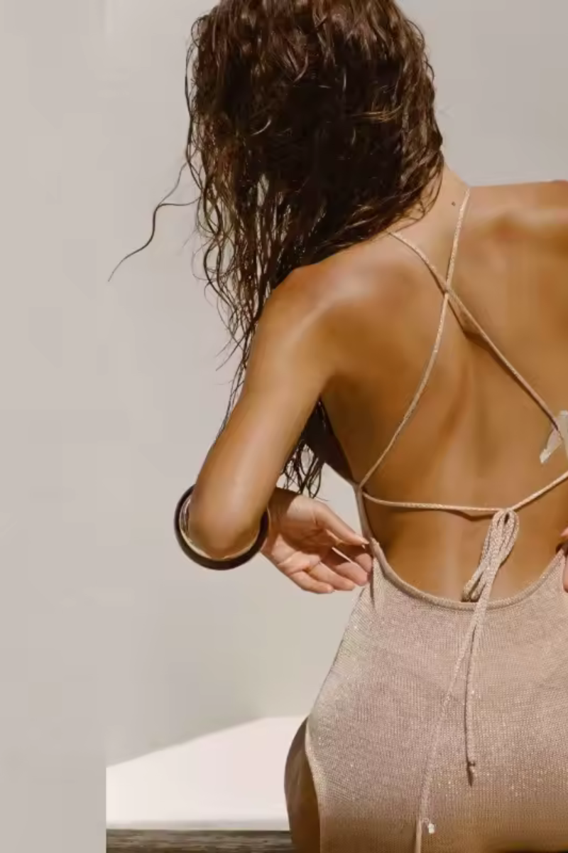 Lyra | Strappy Halterneck Long Dress