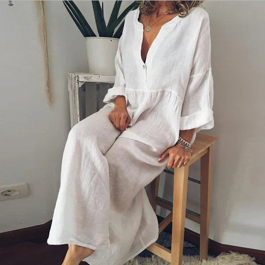 LP | Elegant wide cotton summer dress